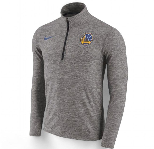 [864324-021] Womens Nike NBA Golden State Warriors 1/2 Zip Long Sleeve Pullover