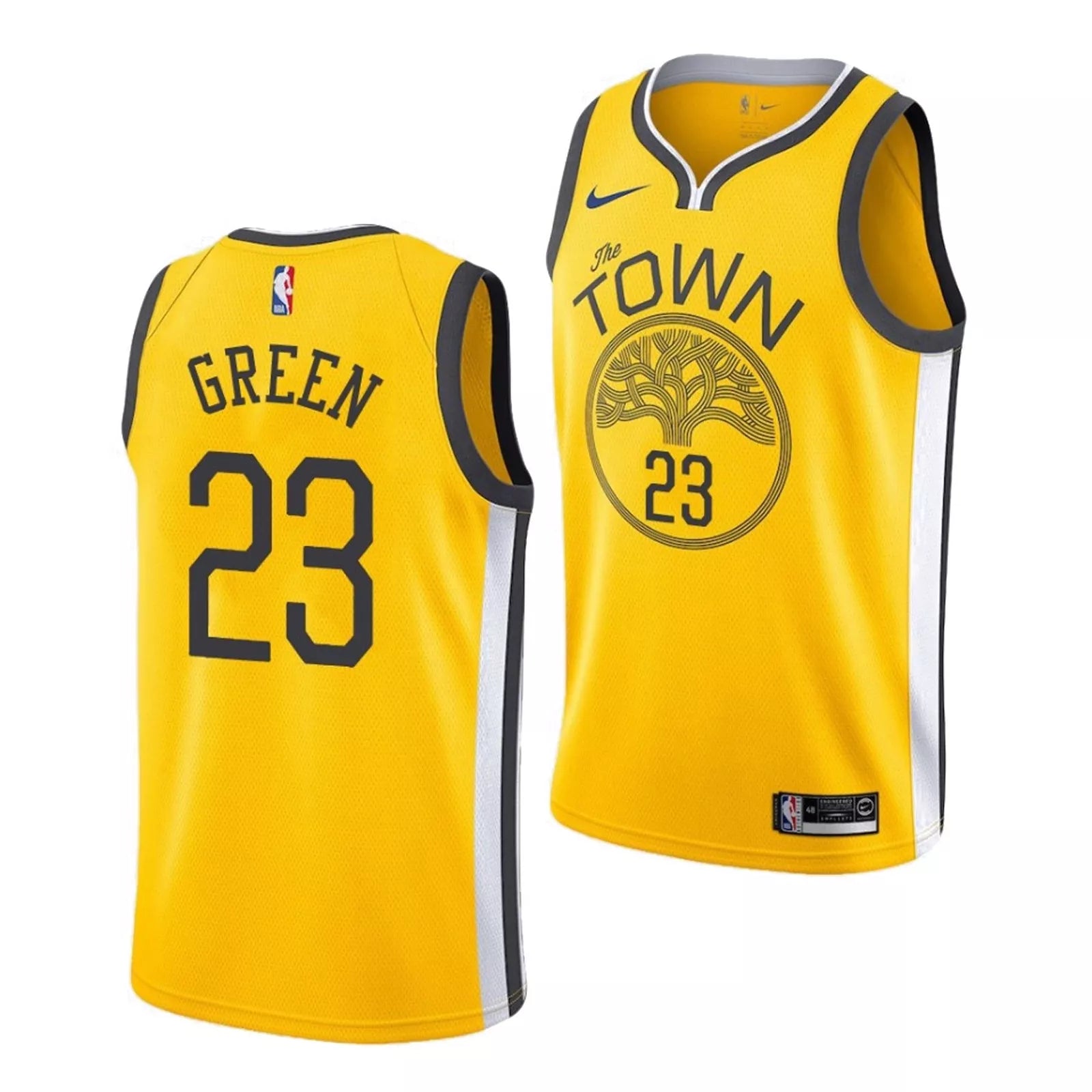 [BQ1159-730] Mens Nike NBA GS Warriors 23 Draymond Green Swingman Earned Edition