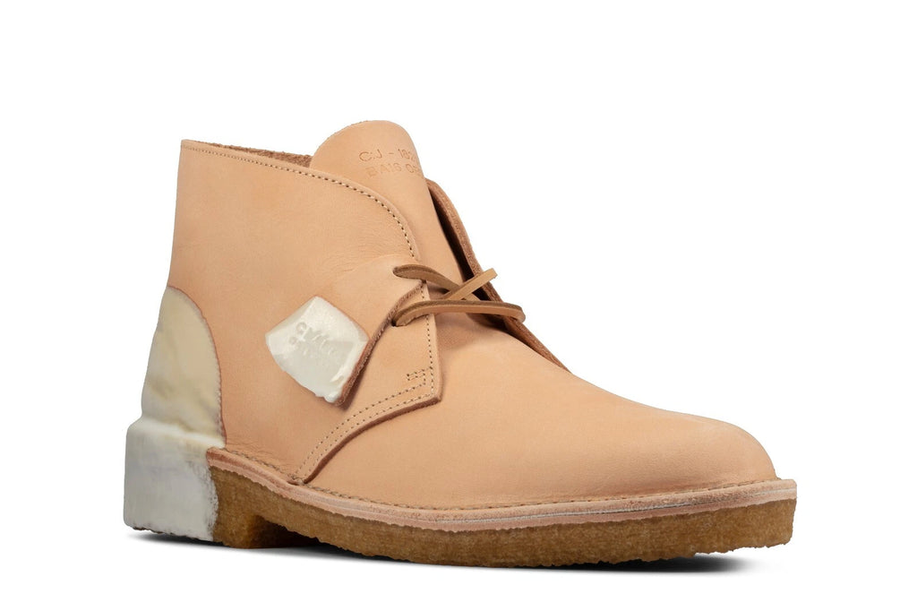 [26159091] MENS CLARKS DESERT BOOT 'NATURAL WHITE'