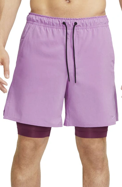 [DV9334-532] MENS NIKE DRI-FIT UNLIMITED 7" 2-IN-1 VERSATILE SHORTS