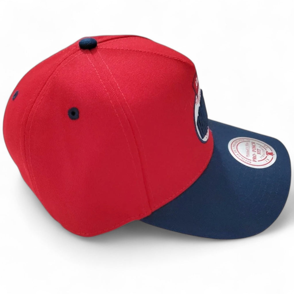 MENS MITCHELL & NESS MLB TEAM BALL PRO SNAPBACK BRAVES - RED