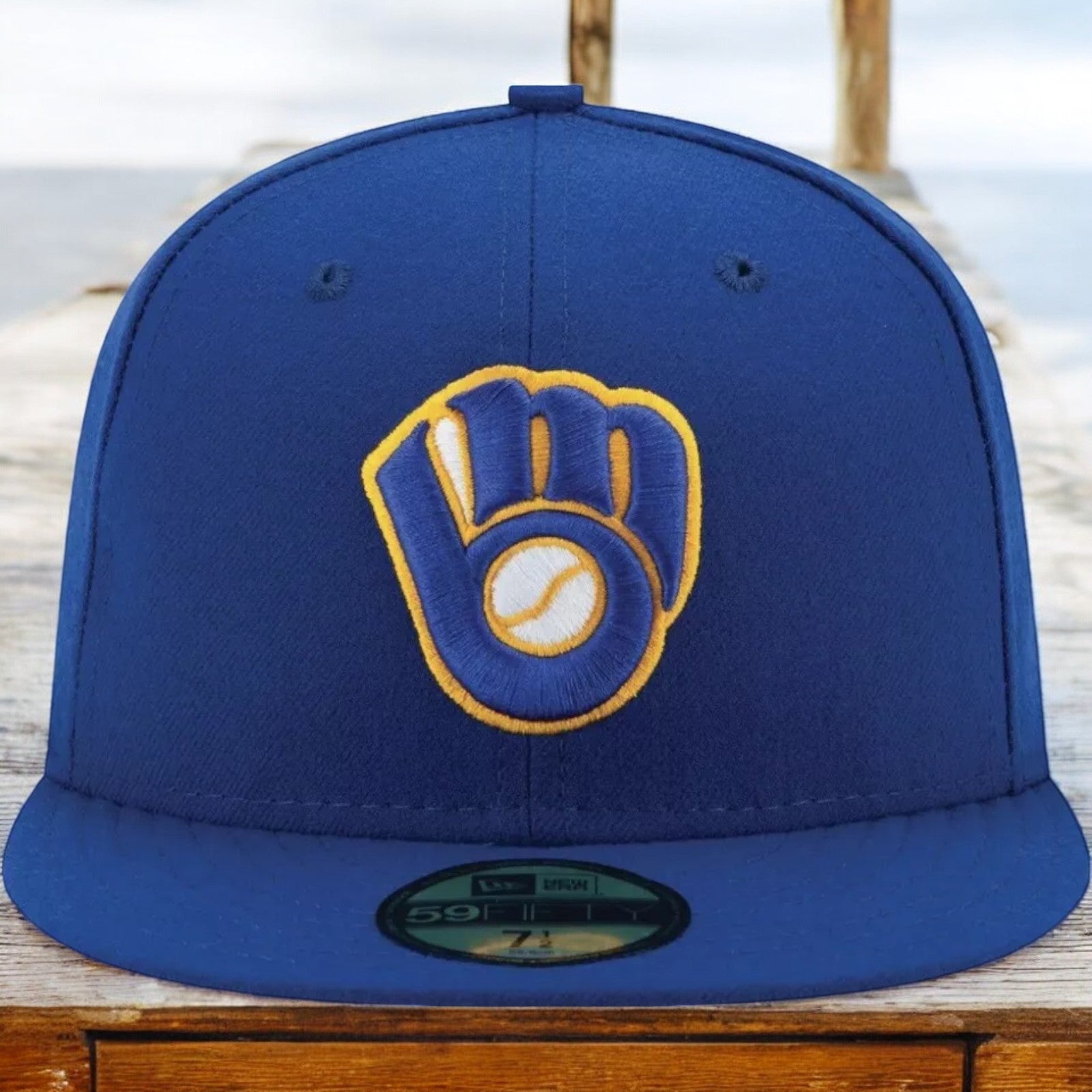 [70361064] Mens New Era MLB Authentic On-Field 59Fifty Fitted Cap Milwaukee Brewers 2017