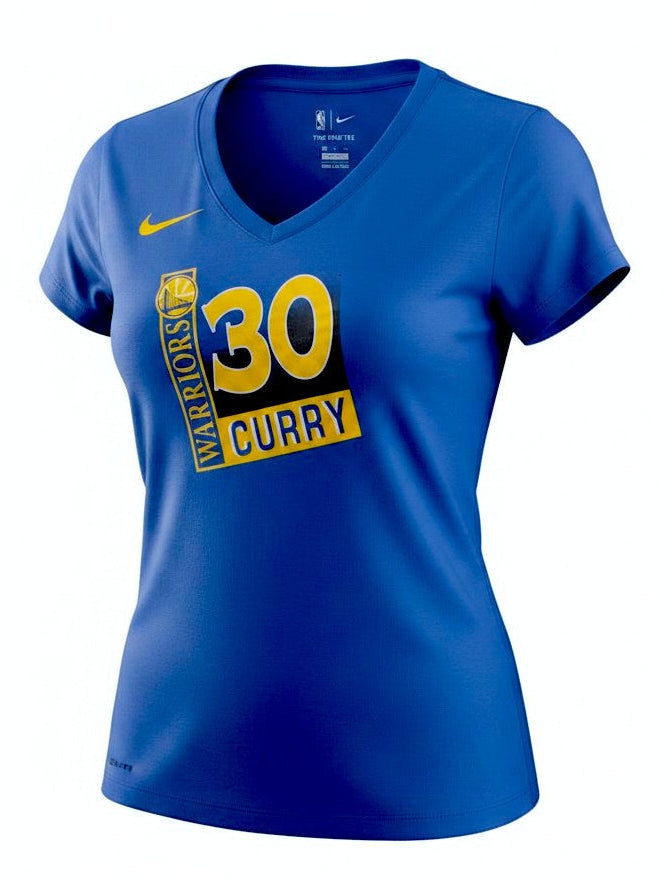 [AQ5978-499] Womens Nike NBA GSW V-Neck ESteph Curry T-shirt