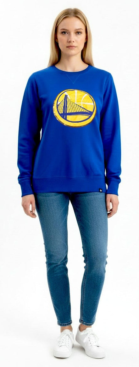 [337281] WOMENS 47 BRAND NBA GS WARRIORS SPARKLE HEADLINE CREW SWEATER