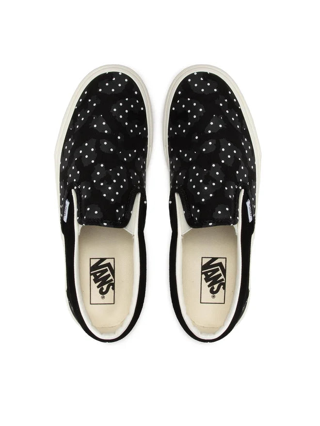 [VN0A5JMHBA2] MENS VANS U CLASSIC SLIP-ON 'LEOPARD POLKADOT' - BLACK/WHITE
