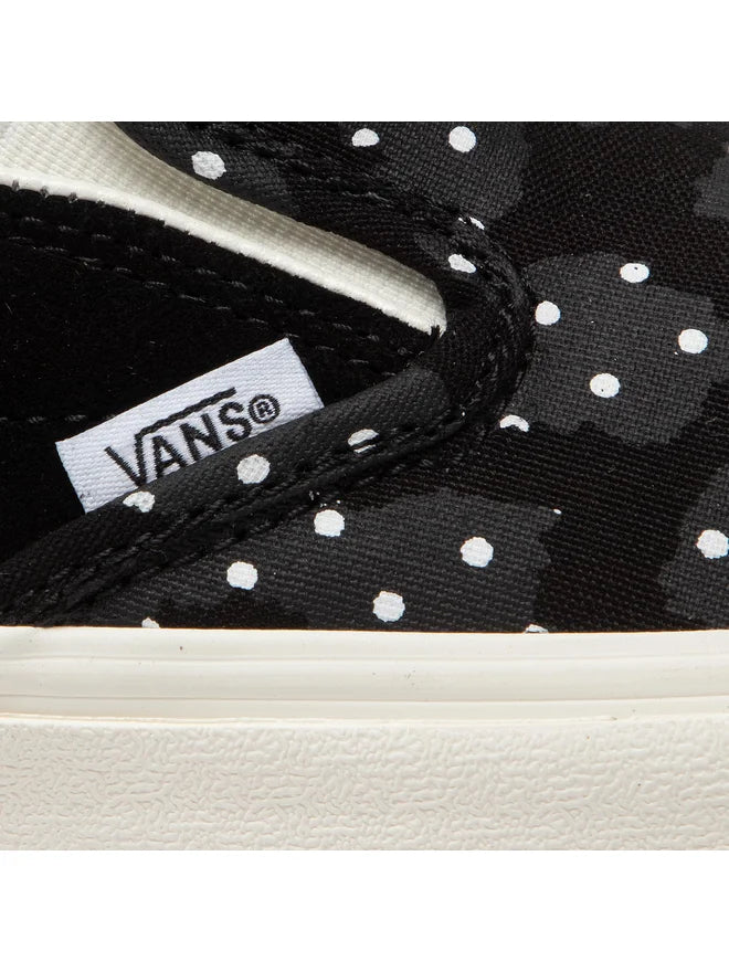 [VN0A5JMHBA2] MENS VANS U CLASSIC SLIP-ON 'LEOPARD POLKADOT' - BLACK/WHITE