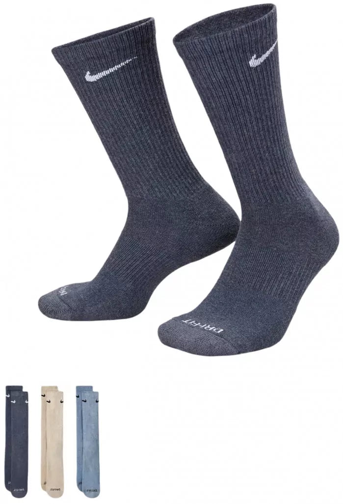 [SX6888-901] MENS NIKE 3 PACK DRI-FIT PLUS CREW SOCKS