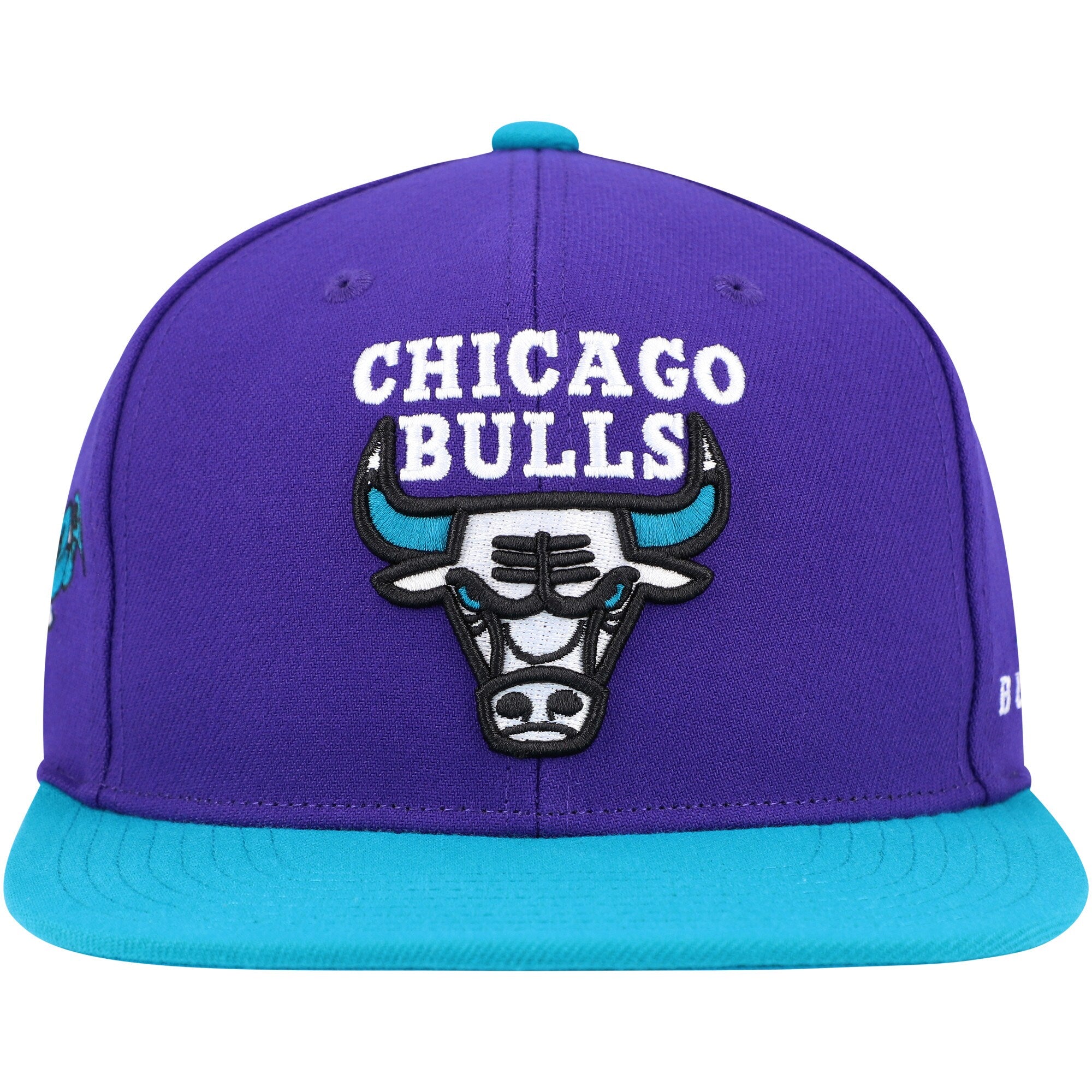 MENS MITCHELL & NESS NBA CORE V SNAPBACK BULLS - PURPLE-TEAL