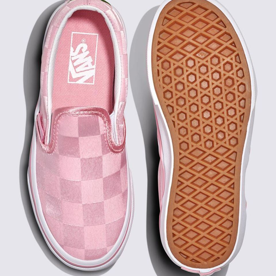 [VN000D35Y3K] YOUTH VANS CLASSIC SLIP ON - PINK/WHITE