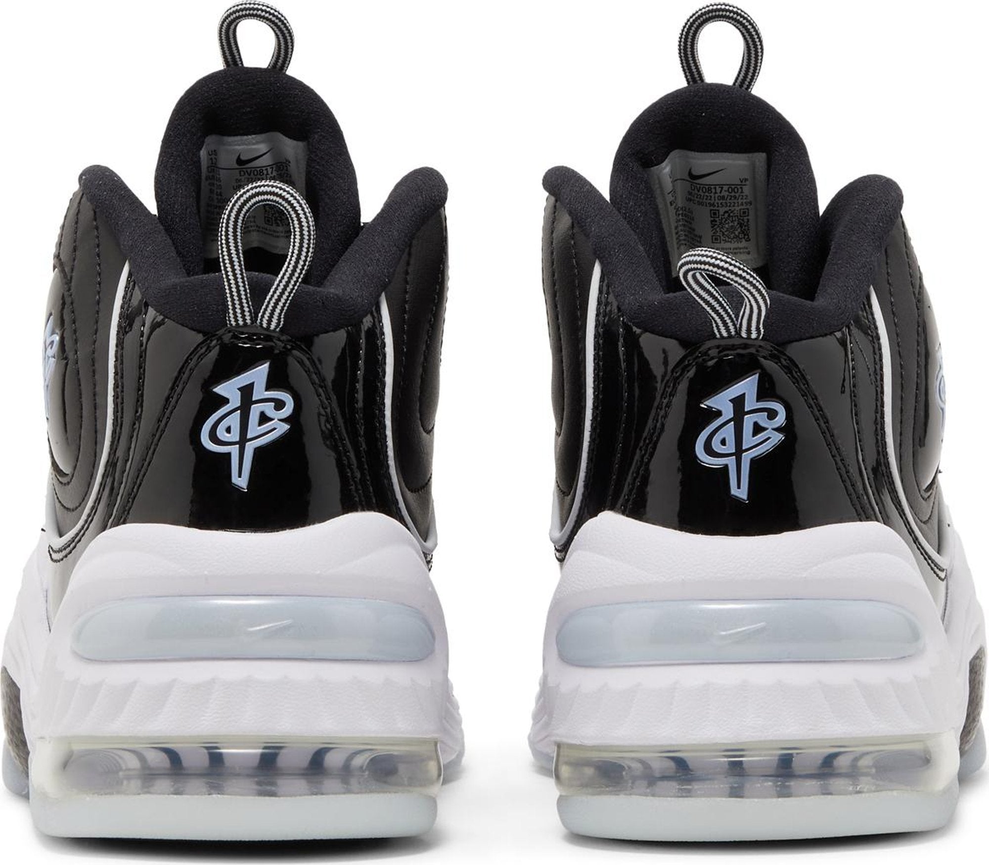 [DV0817-001] Mens Nike AIR PENNY 2 'BLACK PATENT FOOTBALL GREY'