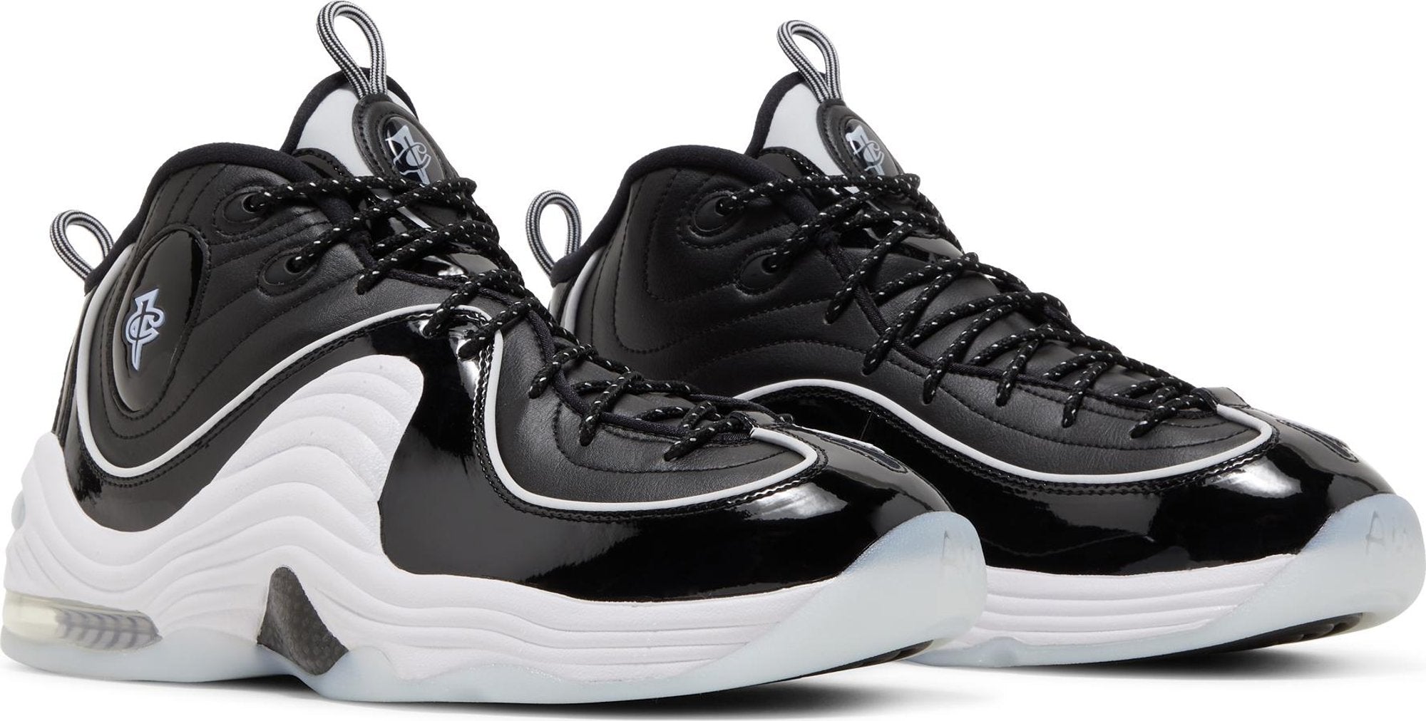 [DV0817-001] Mens Nike AIR PENNY 2 'BLACK PATENT FOOTBALL GREY'