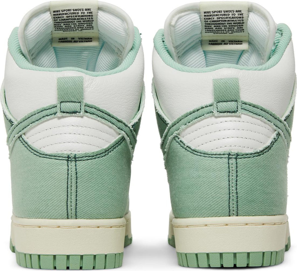 [DV1143-300] Womens Nike Dunk High 1985 "Green Denim"