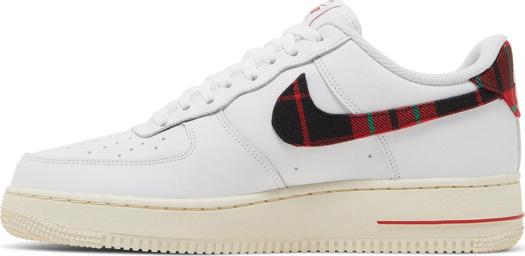 [DV0789-100] Mens Nike Air Force 1 Low '07 LV8 'Tartan Plaid White University Red'