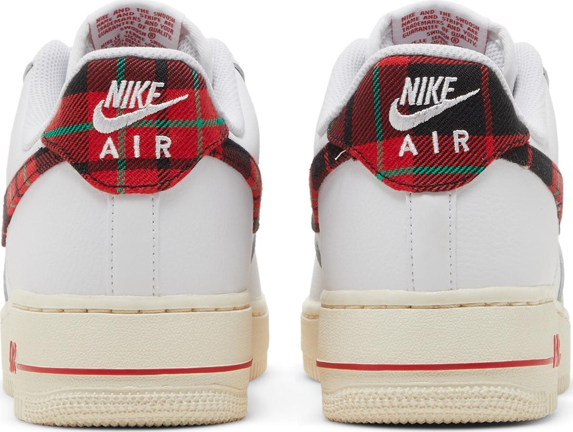 [DV0789-100] Mens Nike Air Force 1 Low '07 LV8 'Tartan Plaid White University Red'