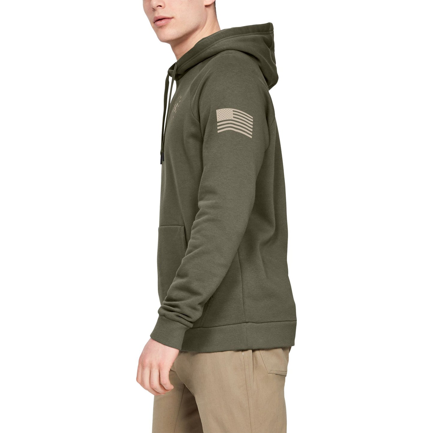 [1352678-390] Mens Under Armour Freedom Flag Rival Pull Over Hoodie