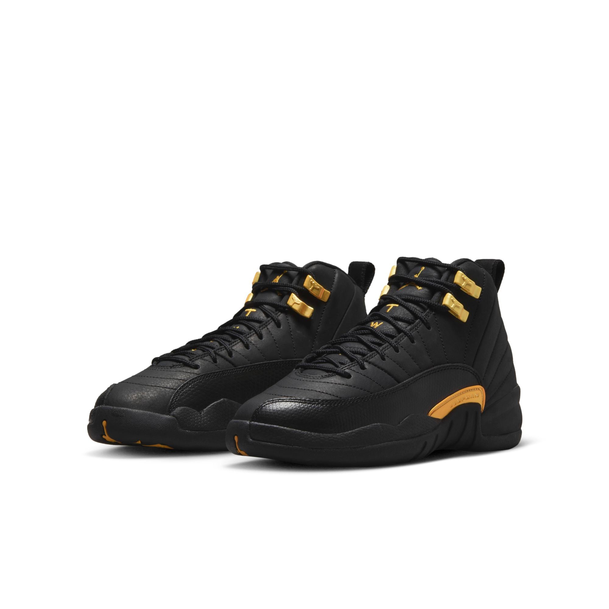 [153265-071] Youth Air Jordan Retro 12 (GS) 'Black Taxi'