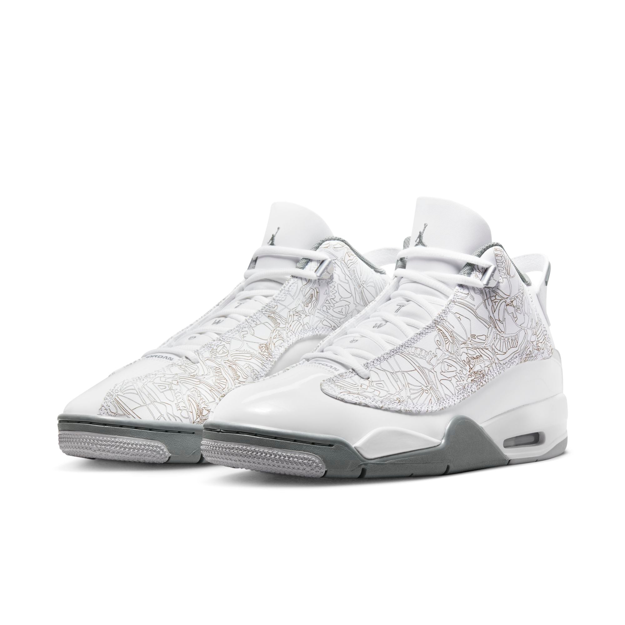 [311046-107] Mens Air Jordan DUB ZERO 'WHITE COOL GREY'