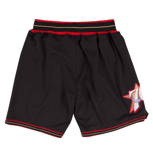 [369P3B297P76] Mens Mitchell & Ness NBA 1997-98 Authentic Shorts Black Philadelphia 76ers