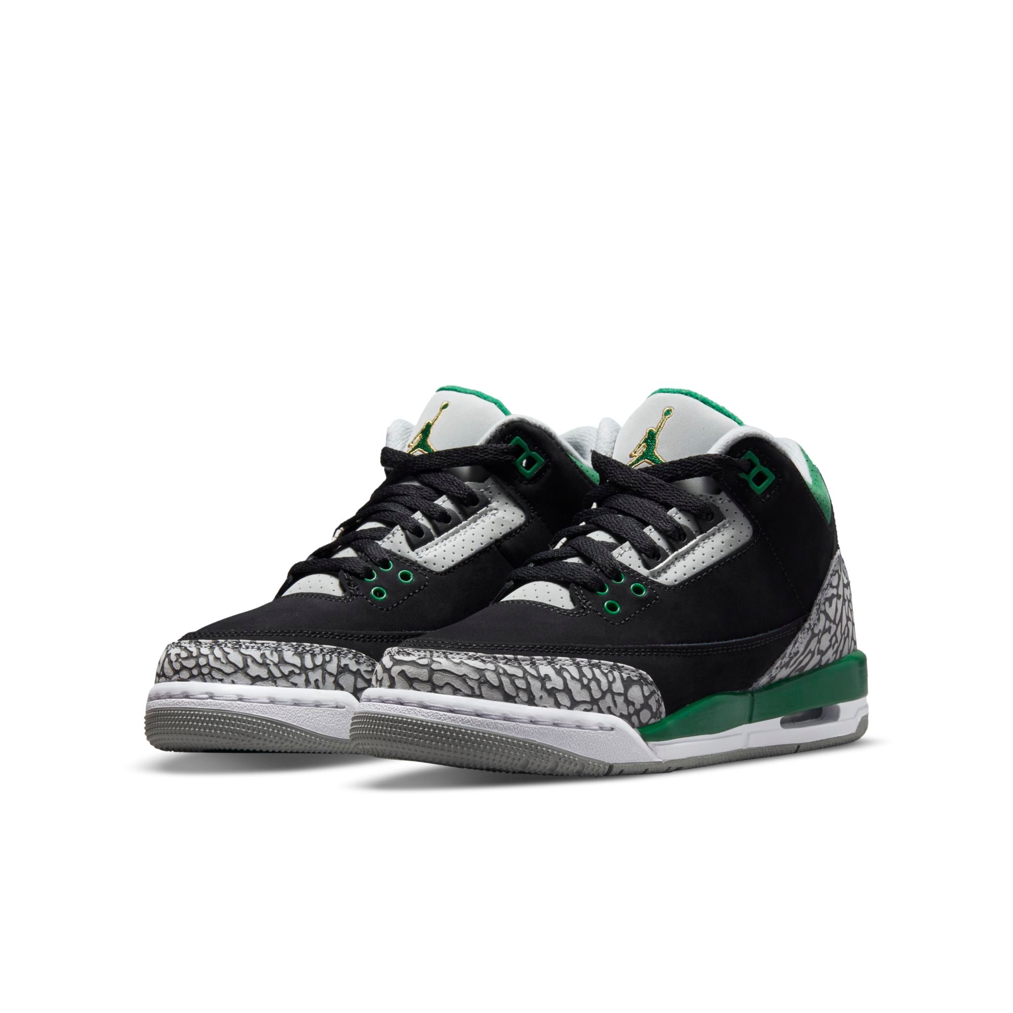 [398614-030] Youth Air Jordan Retro 3 'Pine Green' (GS)