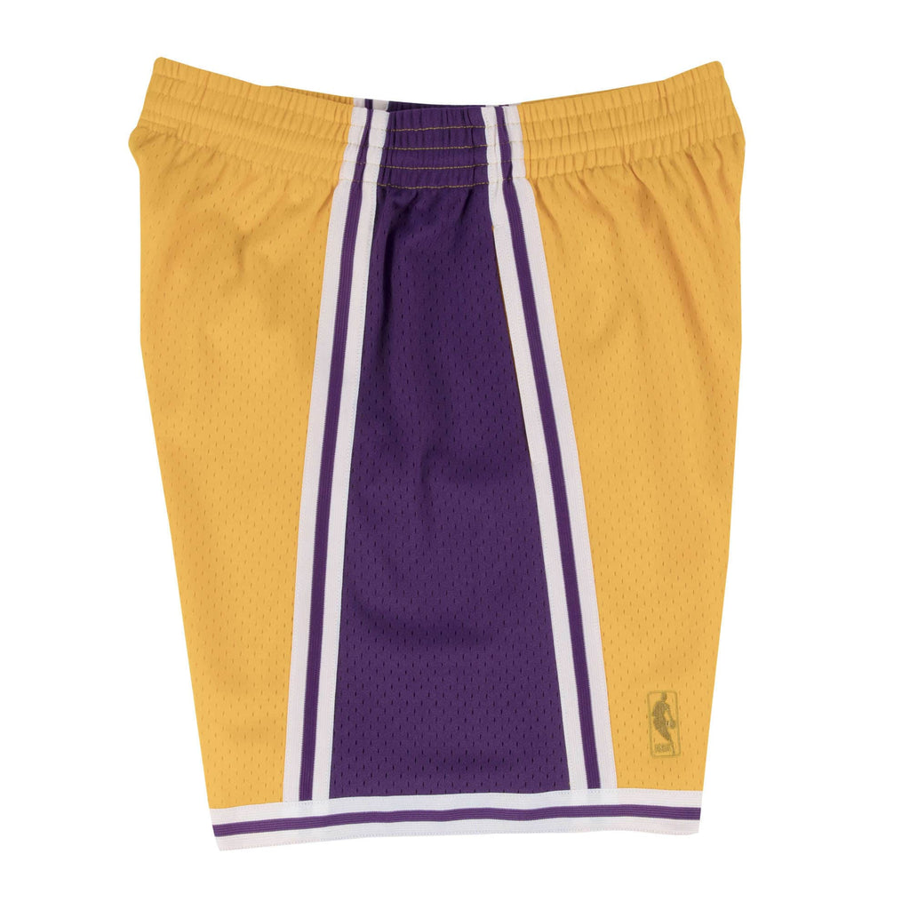 [SMSHGS18236-LALLTGD96] Mens Mitchell & Ness NBA Swingman Home Shorts LA Lakers 96-97