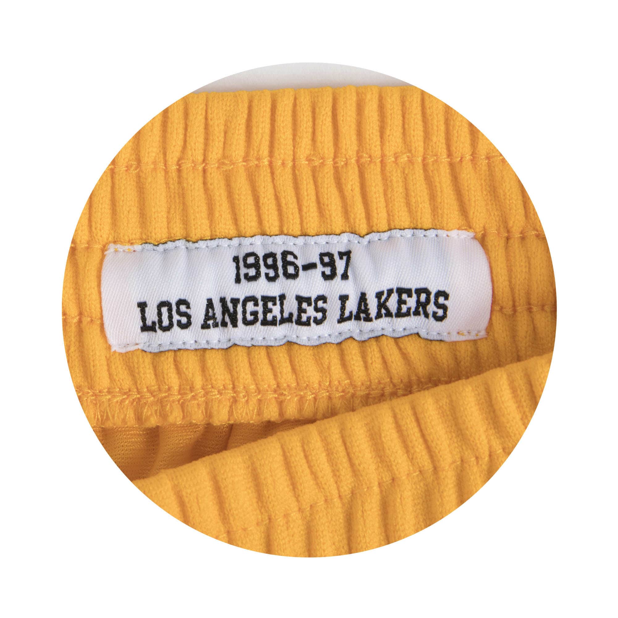 [SMSHGS18236-LALLTGD96] Mens Mitchell & Ness NBA Swingman Home Shorts LA Lakers 96-97