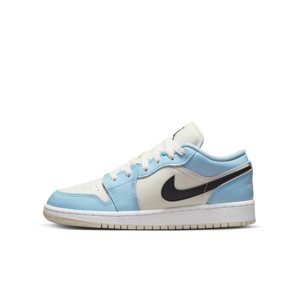 [554723-401] Youth Air Jordan Retro 1 Low 'Ice Blue Black' (GS)