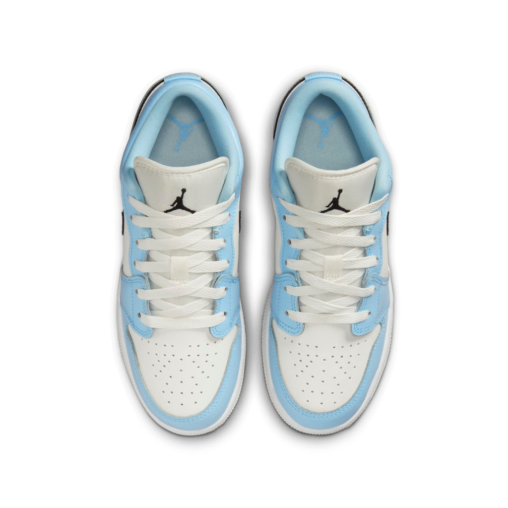 [554723-401] Youth Air Jordan Retro 1 Low 'Ice Blue Black' (GS)