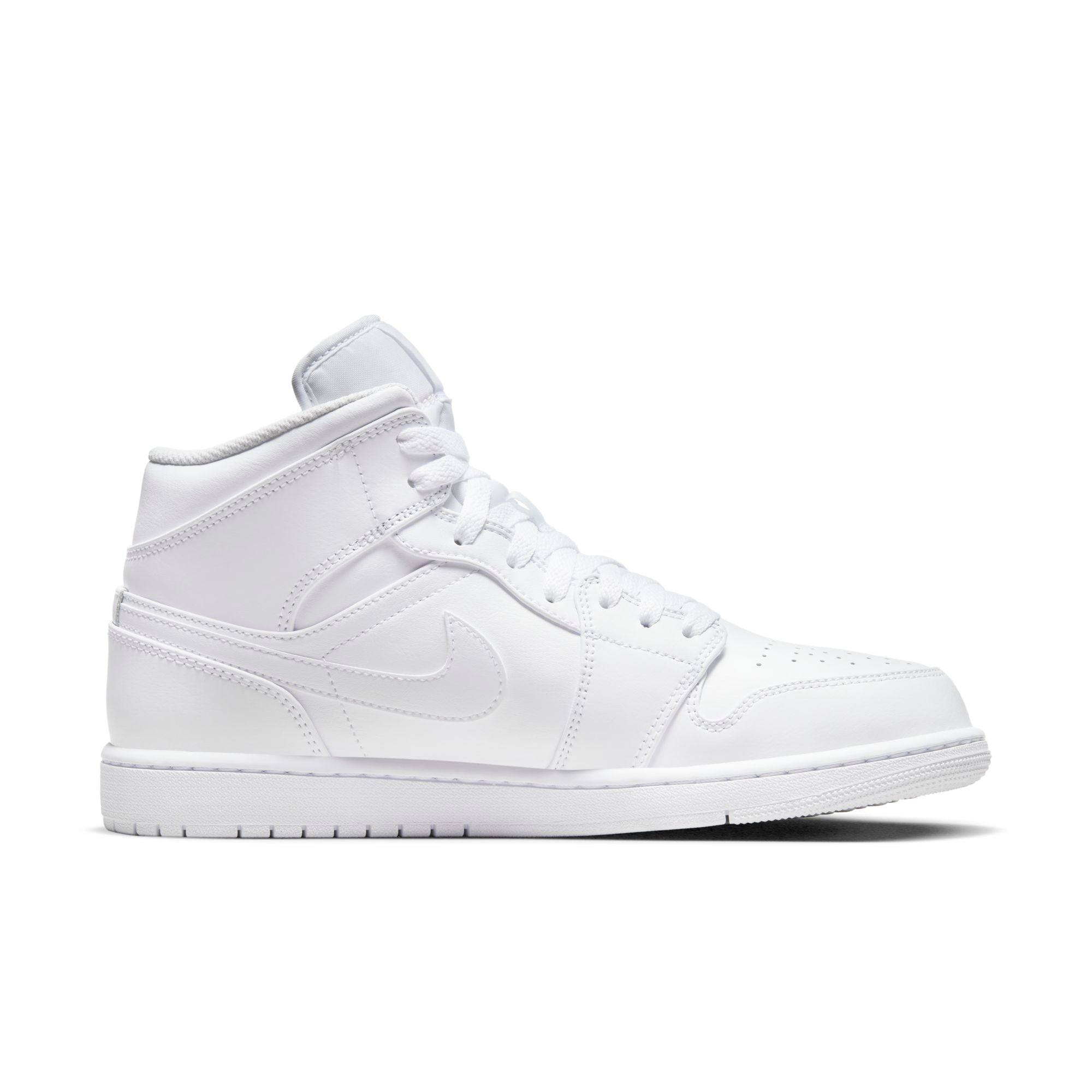 [554724-136] Mens Air Jordan Retro 1 Mid 'Triple White' (2022)
