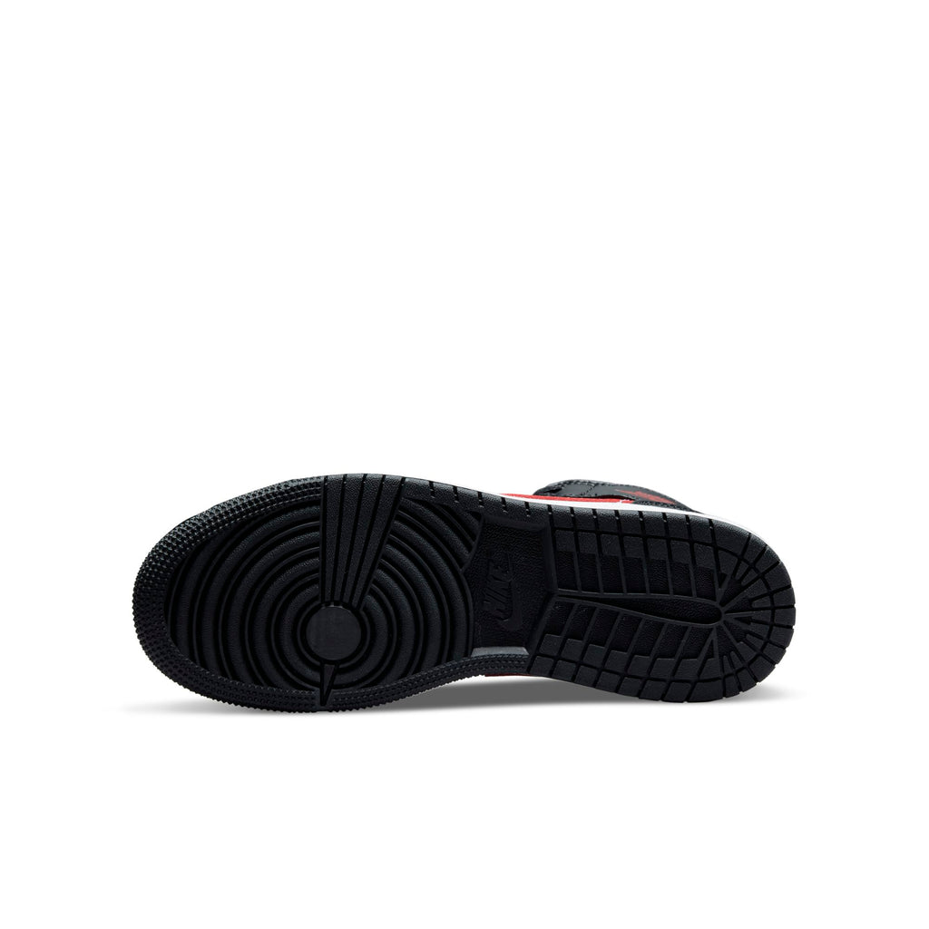 [554725-079] Youth Air Jordan Retro 1 Mid 'Black Fire Red' (GS)