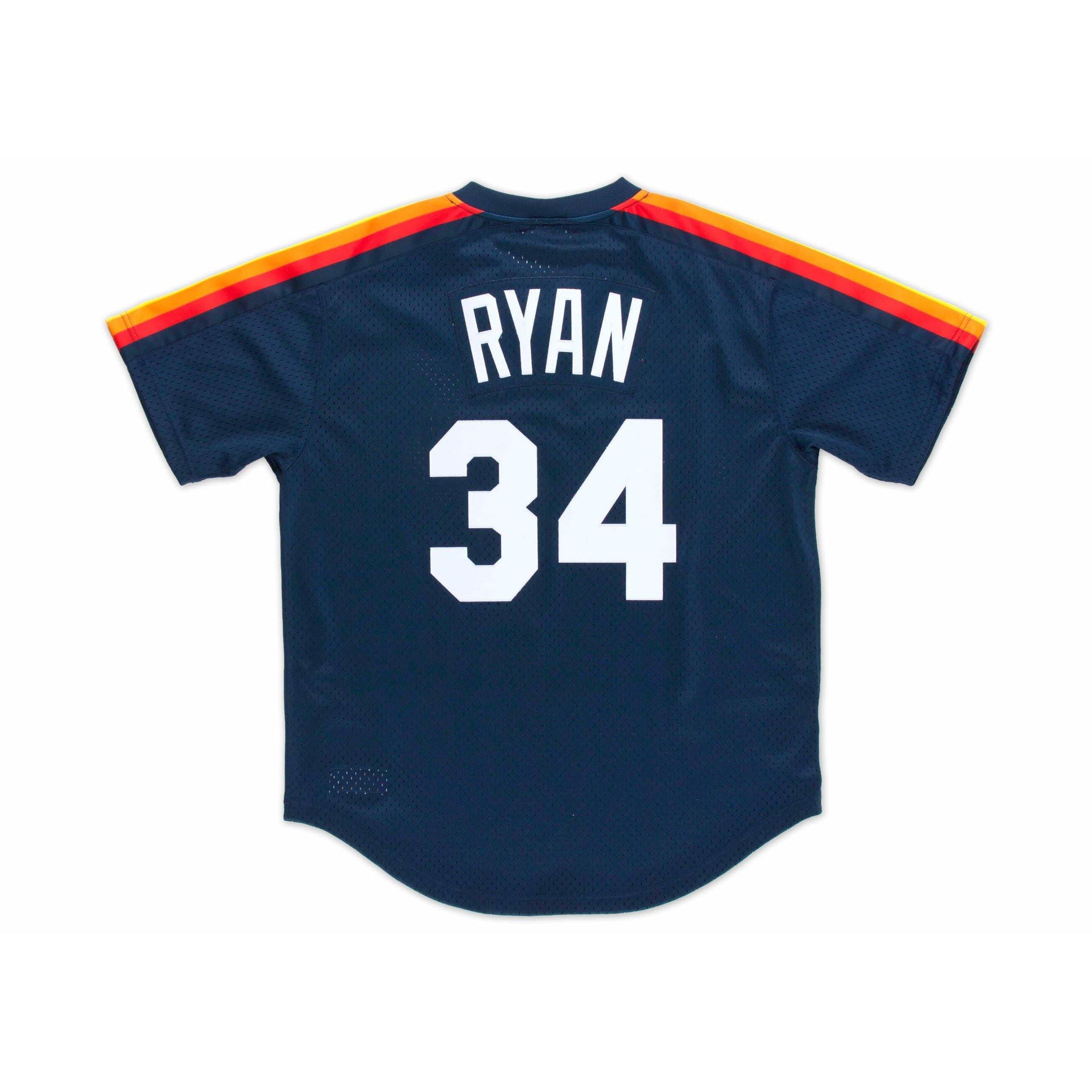 [562141188NRYAN] Mens Mitchell & Ness MLB Authentic Batting Practice Jersey Houston Astros Nolan Ryan 1988 - sneakAR