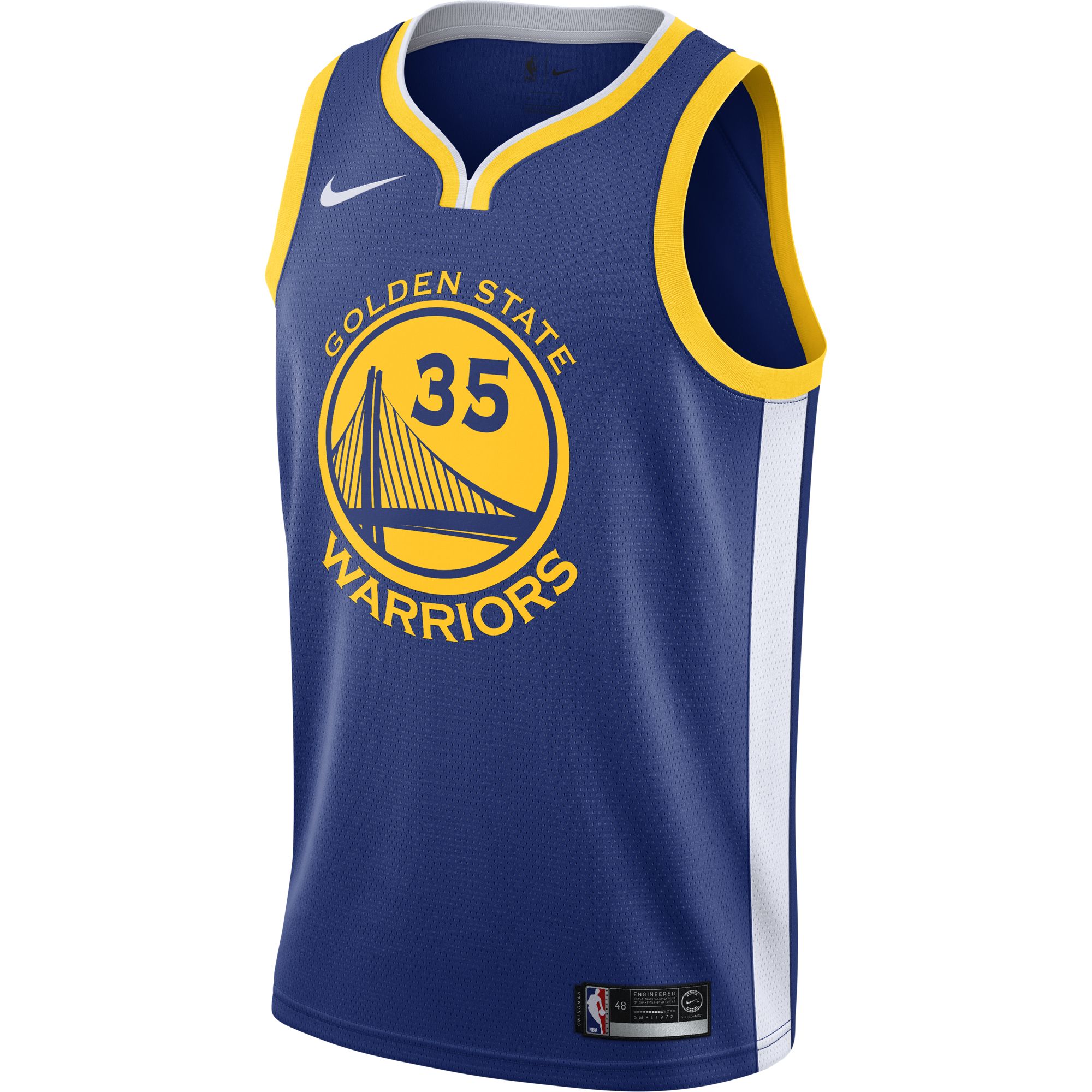 [864475-496] Mens Nike NBA GS Warriors Away Icon Swingman Jersey - Durant
