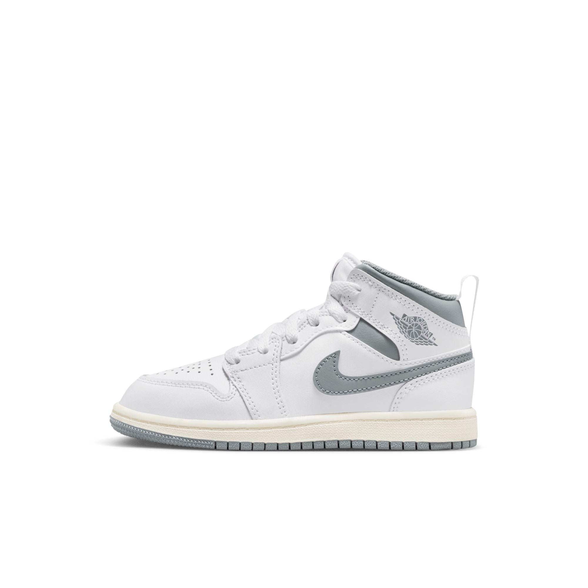 [640734-135] Preschool Air Jordan RETRO 1 MID (PS) 'Neutral Grey'