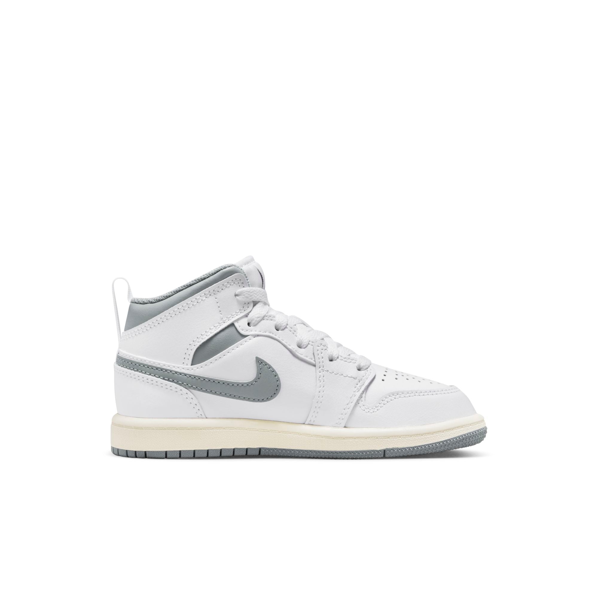 [640734-135] Preschool Air Jordan RETRO 1 MID (PS) 'Neutral Grey'