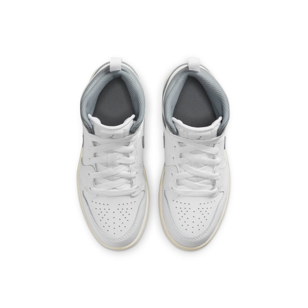 [640734-135] Preschool Air Jordan RETRO 1 MID (PS) 'Neutral Grey'