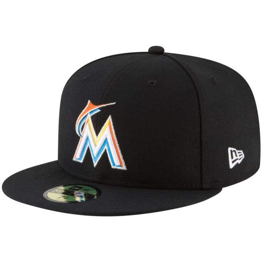 [70440171] Mens New Era MLB Authentic Collection On Field 59FIFTY Fitted Cap Miami Marlins