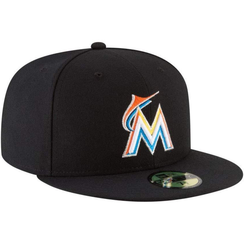 [70440171] Mens New Era MLB Authentic Collection On Field 59FIFTY Fitted Cap Miami Marlins