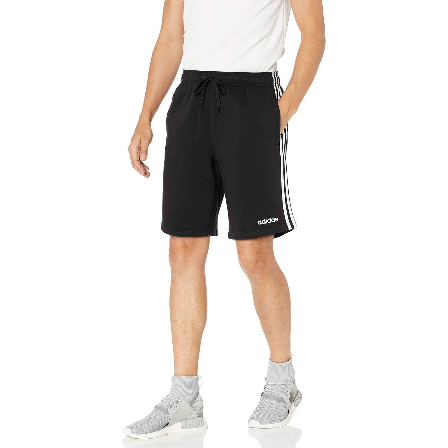 [DQ3071] Mens Adidas Essentials 3-Stripes Fleece Shorts