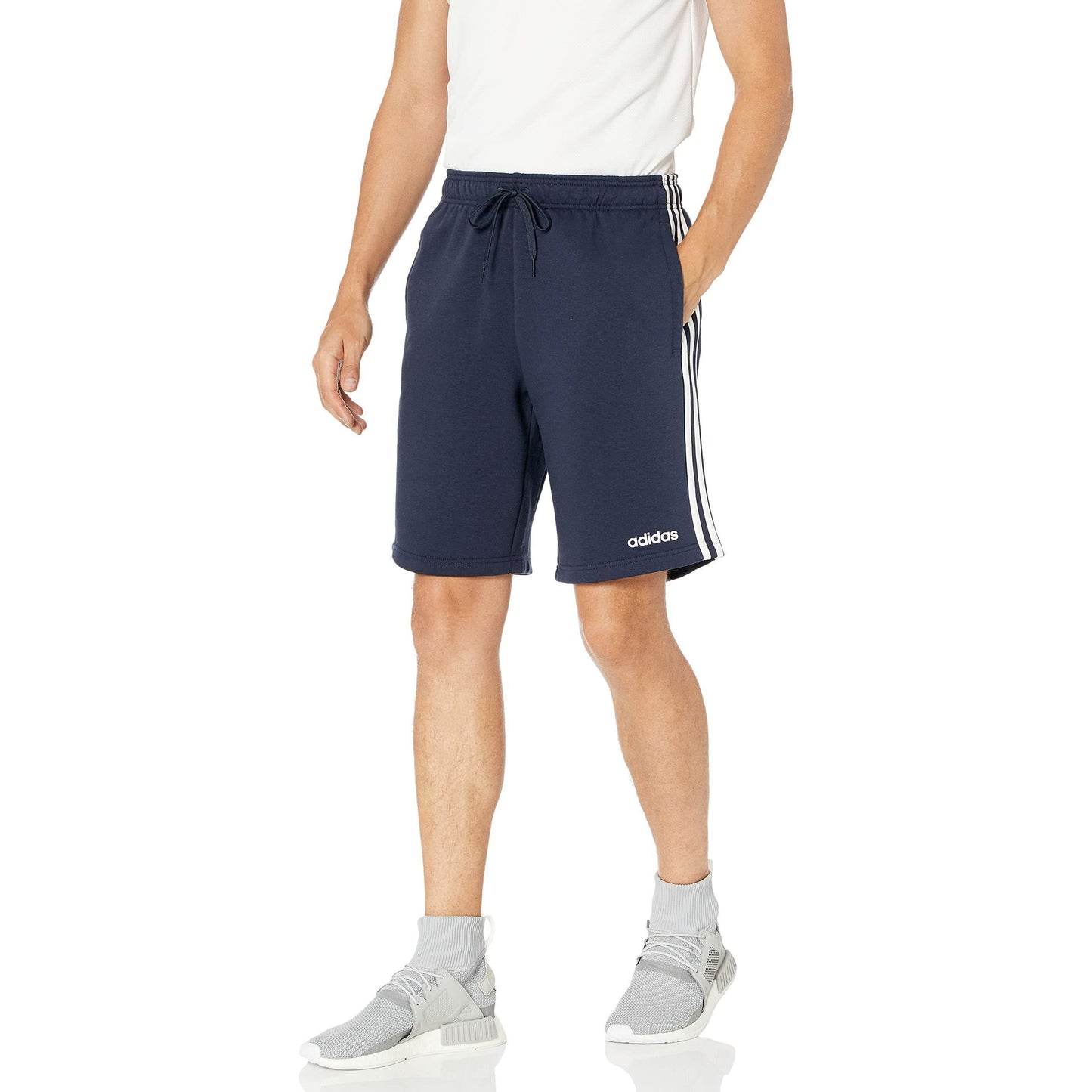 [DU0504] Mens Adidas Essentials 3-Stripes Fleece Shorts