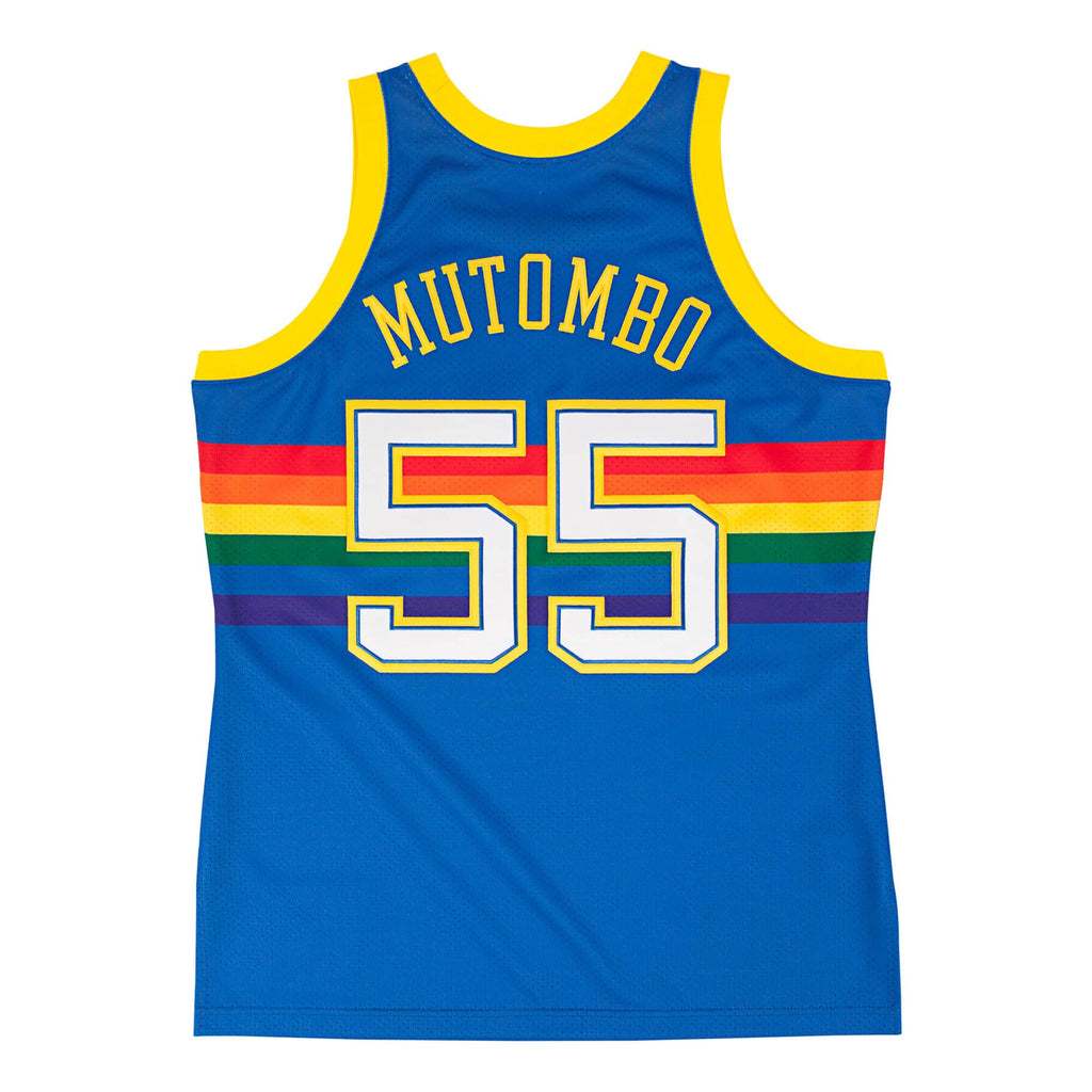 Mens Mitchell & Ness NBA Authentic Jersey 1991 Denver Nuggets Dikembe Mutombo
