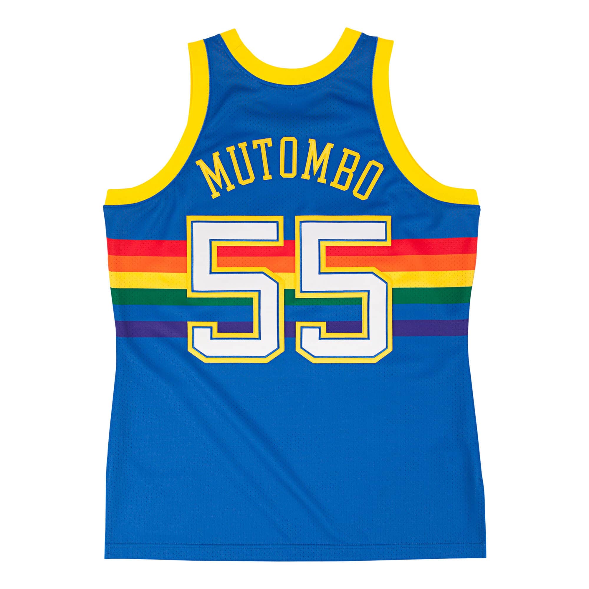Mens Mitchell & Ness NBA Authentic Jersey 1991 Denver Nuggets Dikembe Mutombo