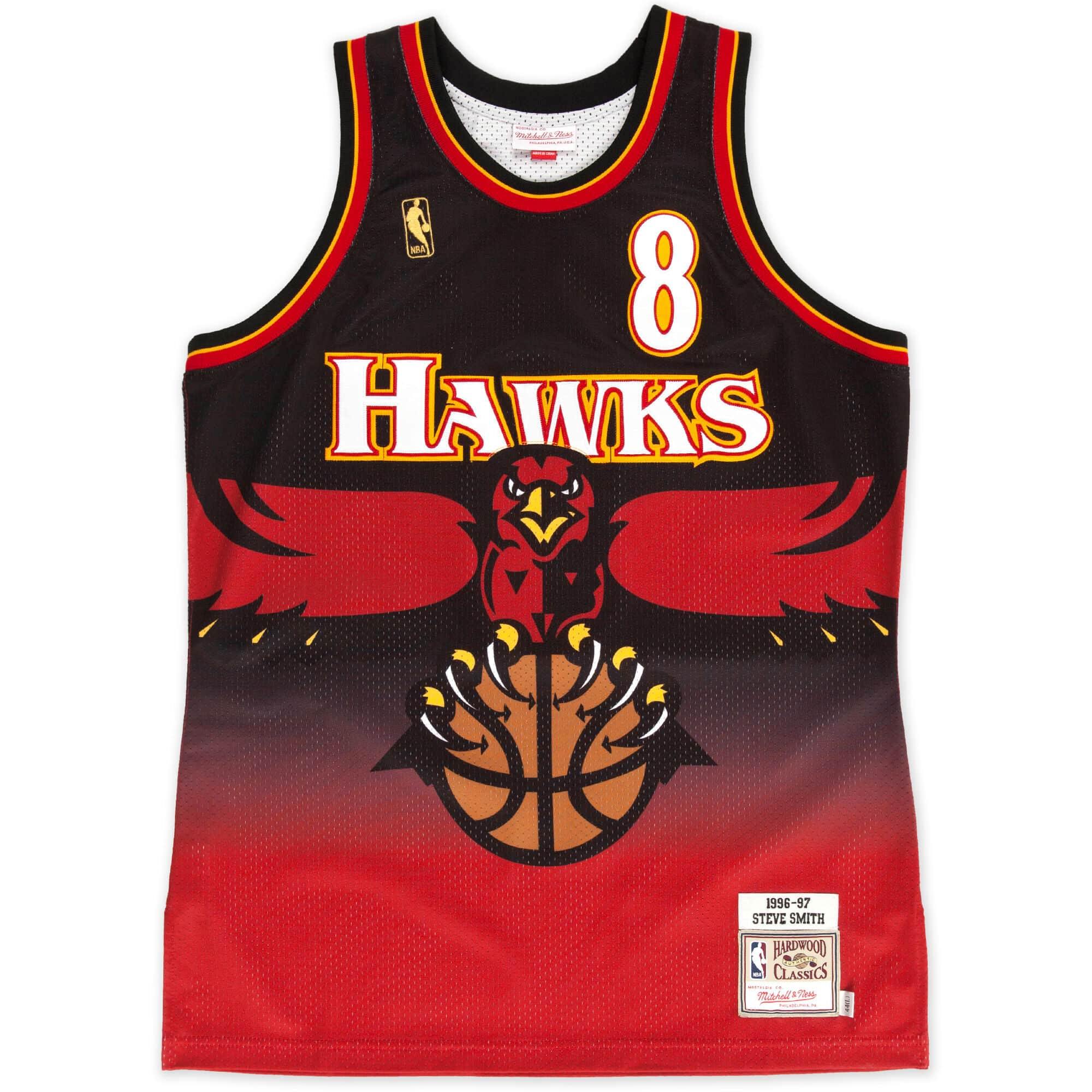 Mens Mitchell & Ness NBA Authentic Jersey 1996 Atlanta Hawks Steve Smith #8 - sneakAR
