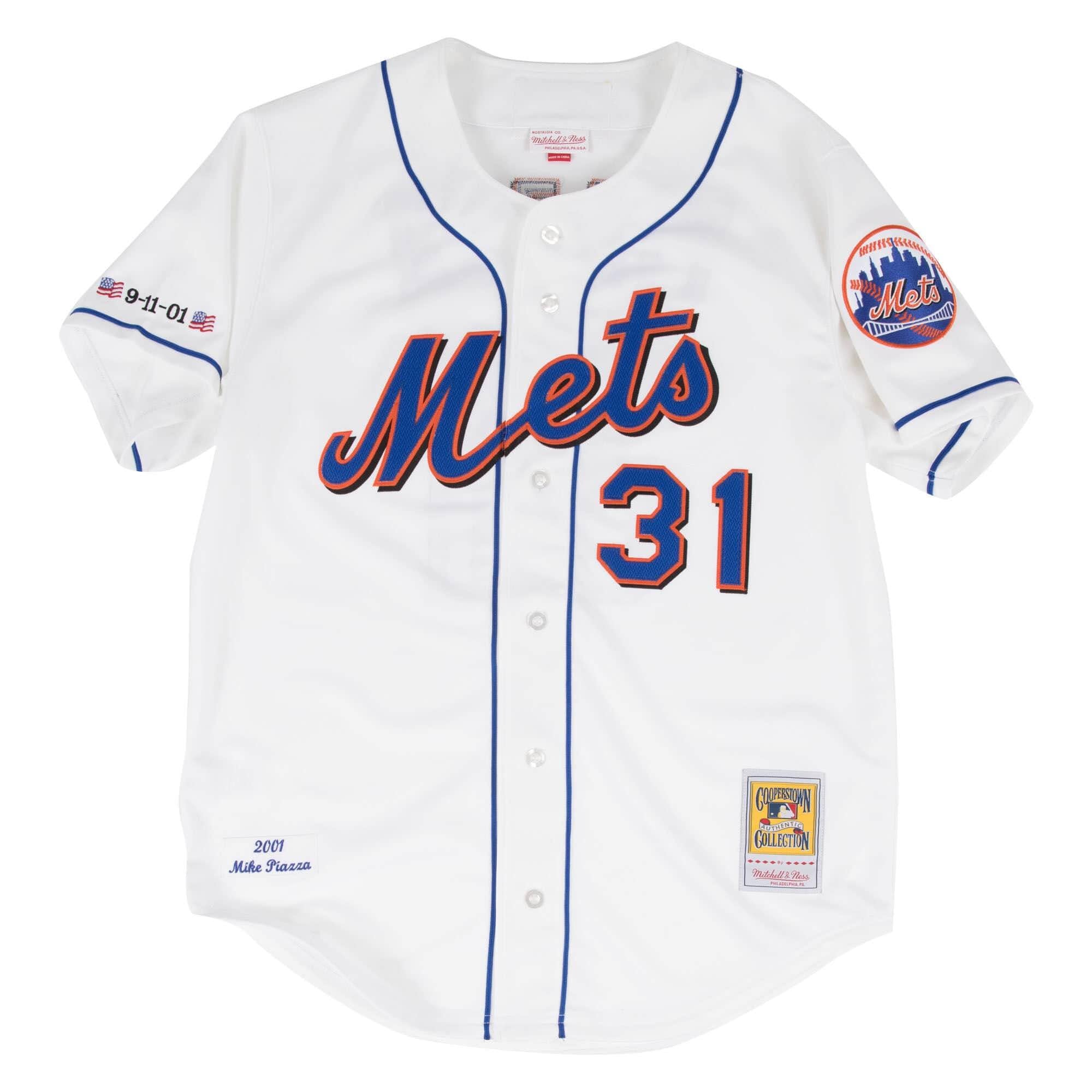 [722941701MPIA2] Mens Mitchell & Ness MLB Authentic Jersey New York Mets Mike Piazza 2001 - sneakAR