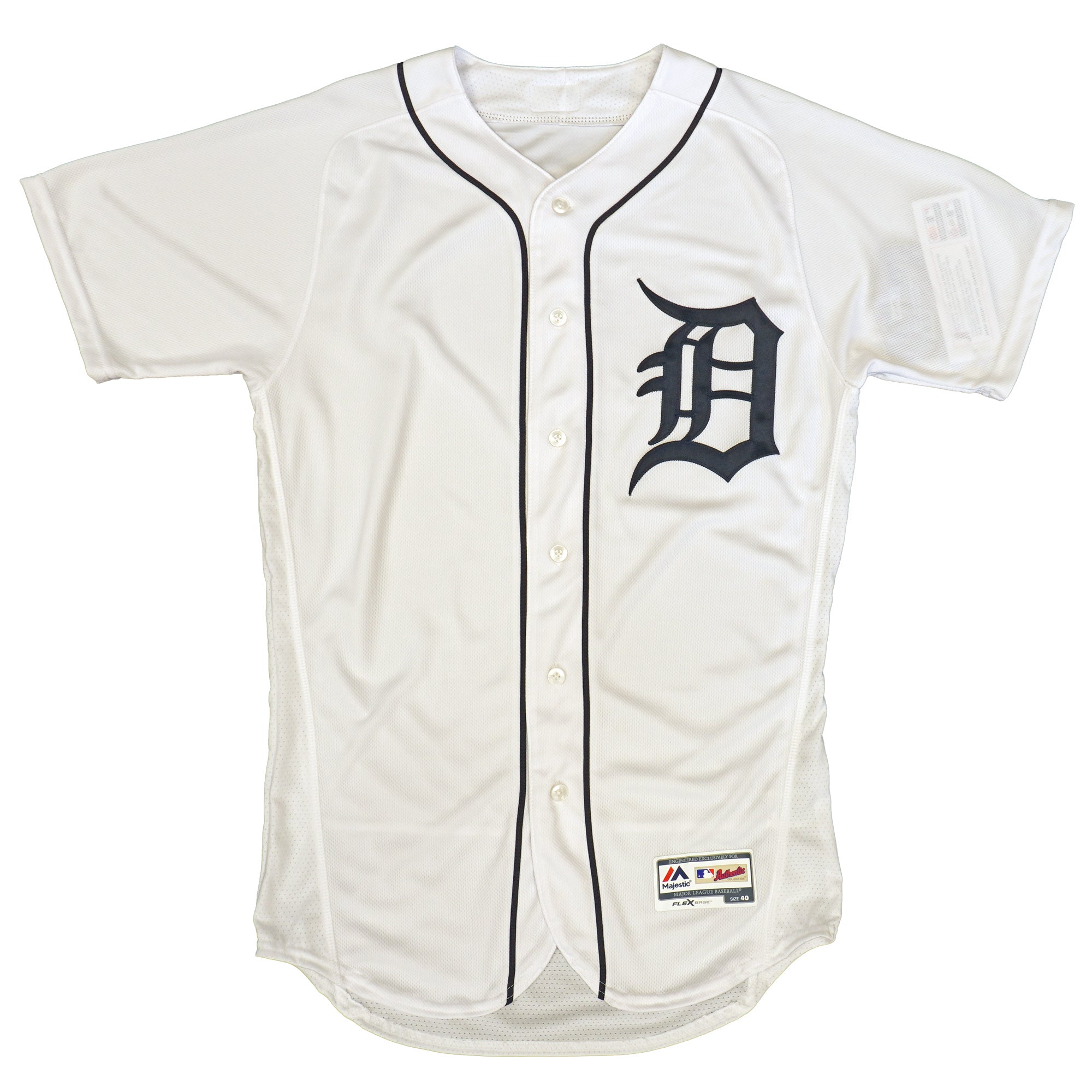 Mens MLB Detroit Tigers Authentic On Field Flex Base Jersey - Home White