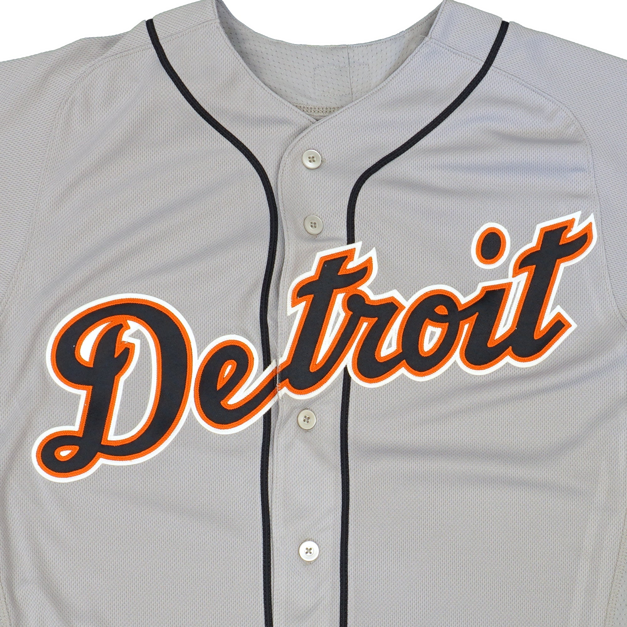 Mens MLB Detroit Tigers Authentic On Field Flex Base Jersey - Road Gray