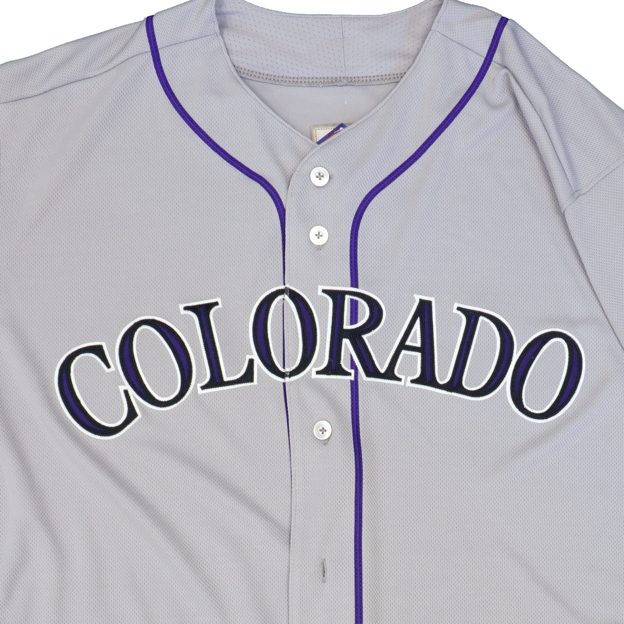 Mens MLB Colorado Rockies Authentic On Field Flex Base Jersey - Road Gray