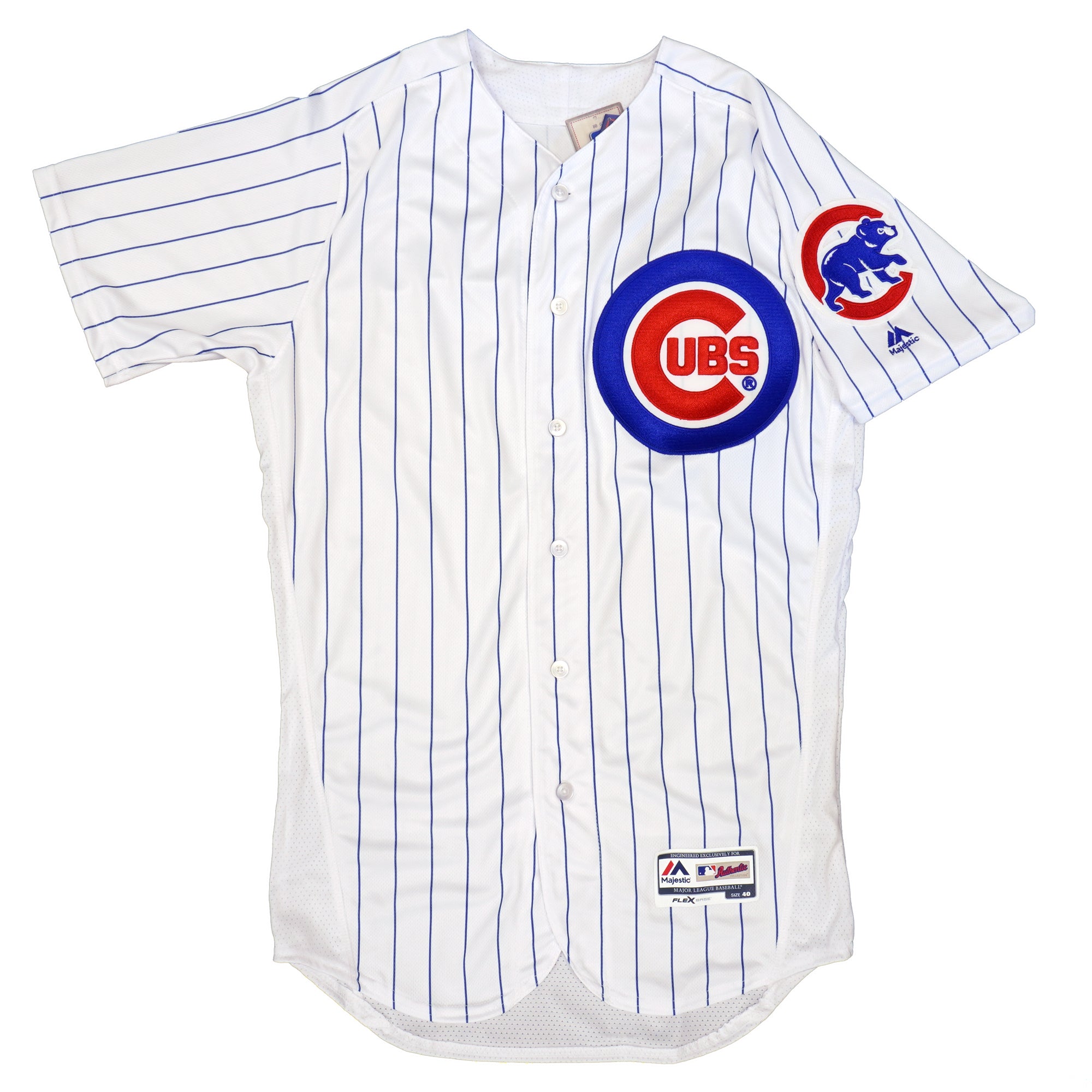 Mens MLB Chicago Cubs Authentic On Field Flex Base Jersey - Home White