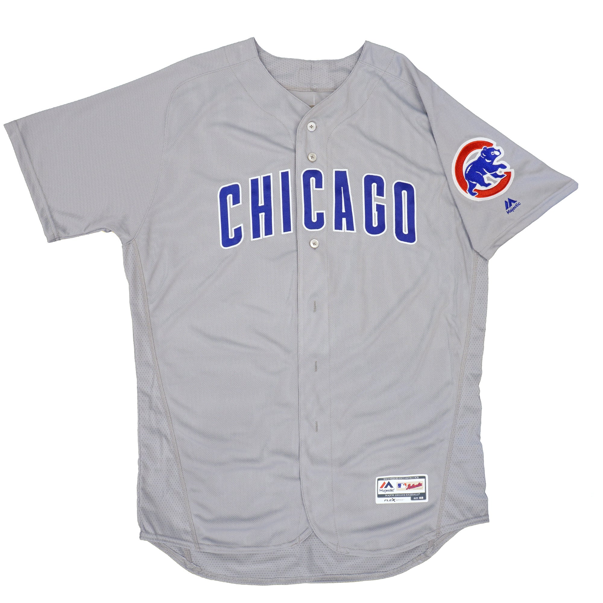 Mens MLB Chicago Cubs Authentic On Field Flex Base Jersey - Road Gray