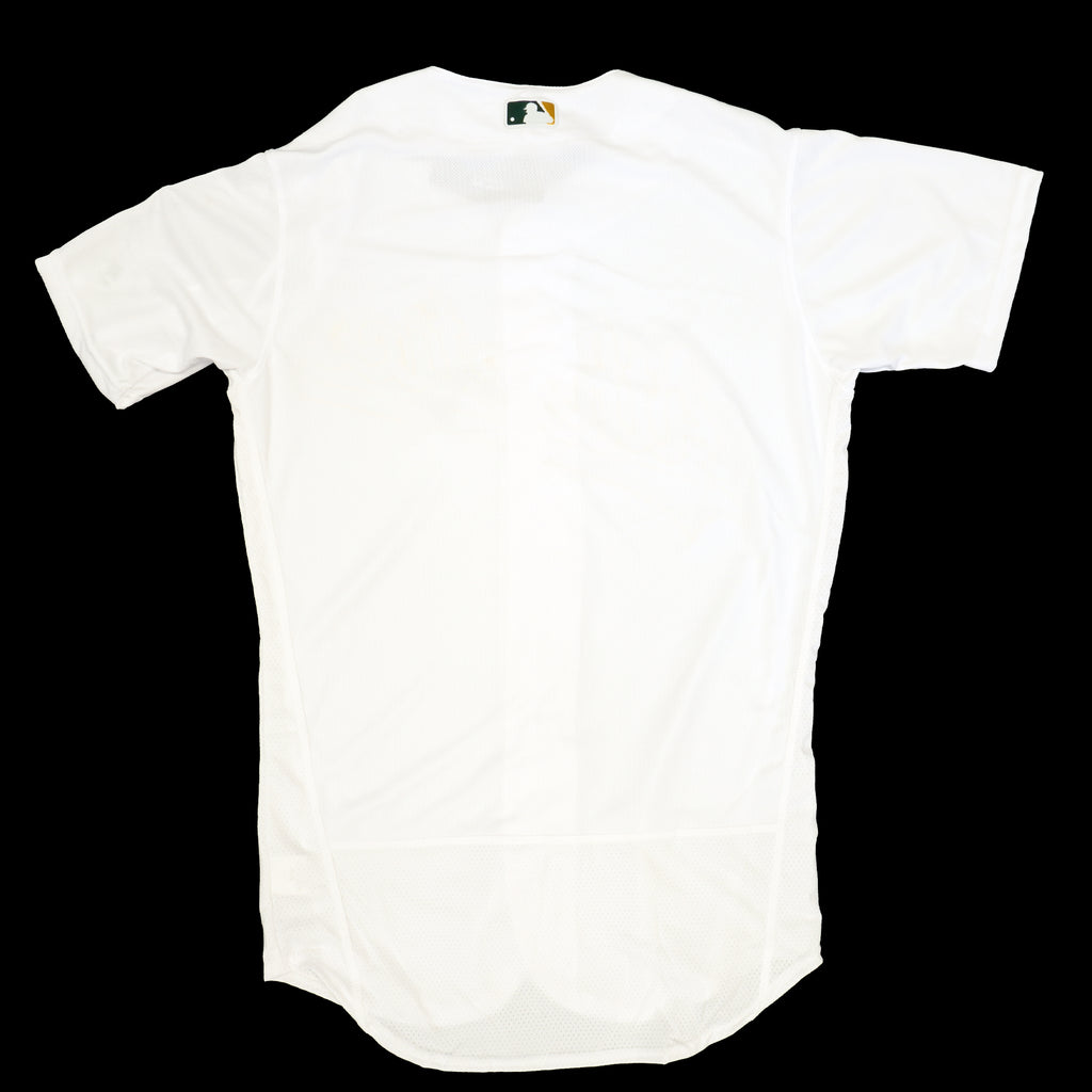 Mens MLB Oakland Athletics Authentic On Field Flex Base Jersey - Home White