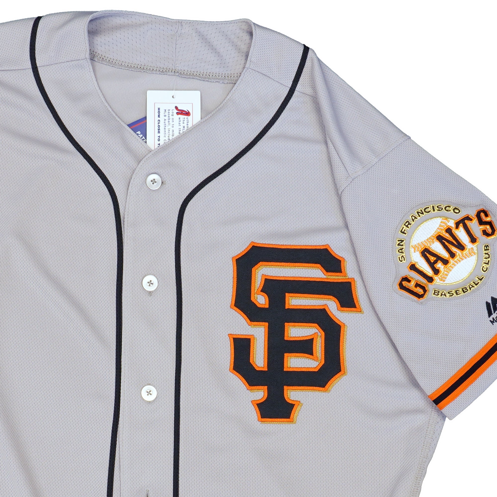 Mens MLB SF Giants Authentic On Field Flex Base Jersey - Road Gray Alternate