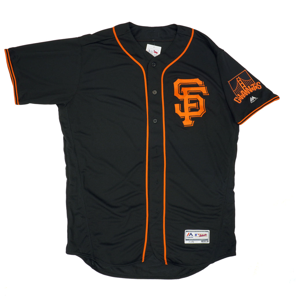 Mens MLB SF Giants Authentic On Field Flex Base Jersey - Black Alternate